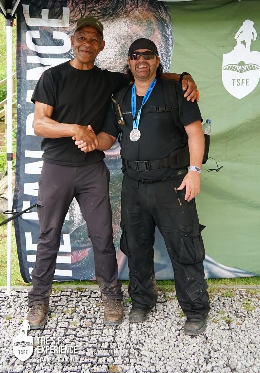 Celebrating a challenge finish